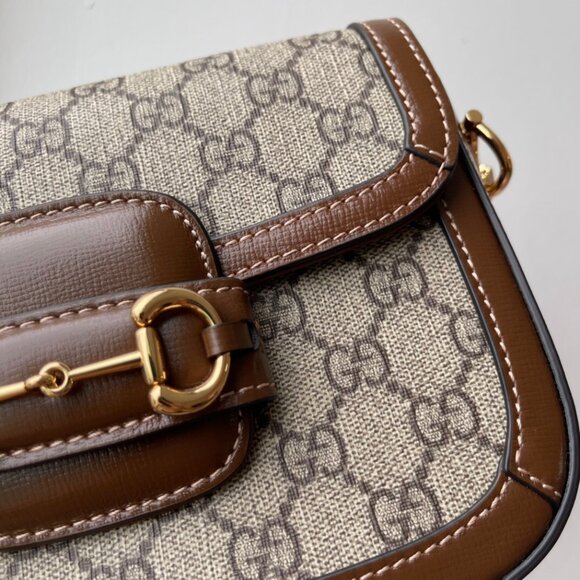 🔥Gucci Horsebit 1955 Brown Shoulder Bag - Picture 8 of 9